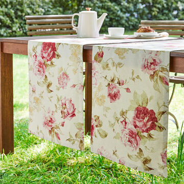 Image du produit pour 'Chemin de table: Linge de table anglais au motif de roses'