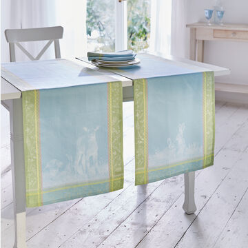 Image du produit pour 'Chemin de table de Pques en mtis lin-coton de haute qualit : tiss jacquard et extrmement rsistant'