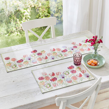 Image du produit pour 'Chemin de table de printemps � motif de tulipes - broderie Gobelin'