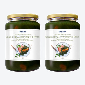 Image du produit pour 'Chou vert  la saucisse - plat cuisin classique de la cuisine allemande,  rchauffer en quelques minutes, simple et rapide'
