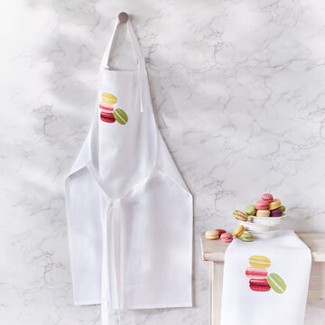 Image du produit pour 'lgant tablier avec motif macaron appliqu  la main'