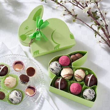 Image du produit pour 'lgante bote-lapin de Pques garnie d'excellentes truffes au chocolat'