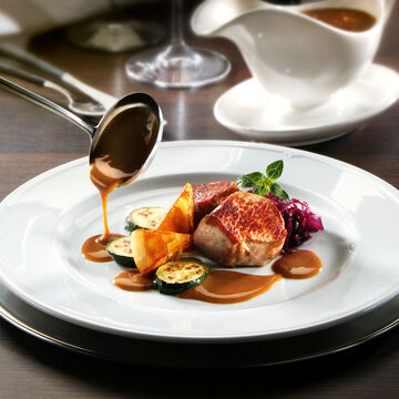 Image du produit pour 'Filet de porc  la sauce au poivre et au vin rouge'