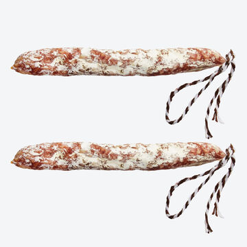 Image du produit pour 'Fuet  l'arme de truffe - forte en got, la saucisse sche de Catalogne, saucisson sec d'Espagne, spcialit de salami'