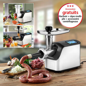Image du produit pour 'Hachoir  viande, centrifugeuse et rpe multi-usage en un appareil'
