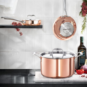 Image du produit pour 'Hagen Grote - Batterie de cuisine en cuivre : casserole, sauteuse et marmite'