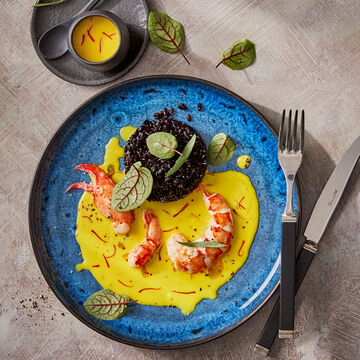 Image du produit pour 'Homard au riz noir et sauce au safran'