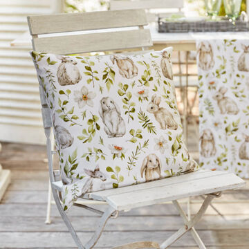 Image du produit pour 'Housse de coussin en coton de qualit suprieure avec des motifs minutieux de lapins, taie '
