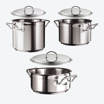 Image du produit pour 'Lot de 3 : mini-faitouts originaux en acier inoxydable pour des rsultats de cuisson parfaits'