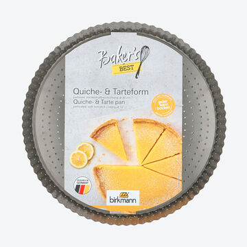 Image du produit pour 'Moule � tarte Birkmann perfor� avec fond amovible, acier carbone, � env. 30 cm'