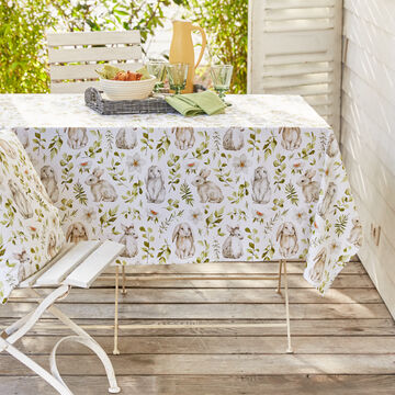 Image du produit pour 'Nappe en coton de qualit suprieure avec des motifs minutieux de lapins, linge de table'