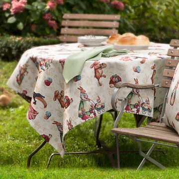 Image du produit pour 'Nappes: Les motifs gais de lapins dcorent le linge de table Gobelin'