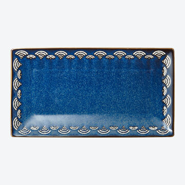 Image du produit pour 'Plat rectangulaire - Motif traditionnel japonais Seigaiha'