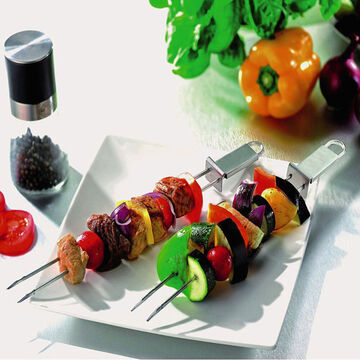 Image du produit pour 'Rien ne glisse de la brochette double  grillades avec poussoir'