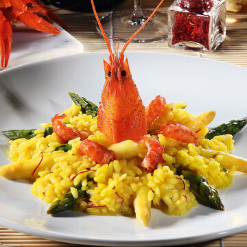Image du produit pour 'Risotto safran aux asperges et aux crevisses'