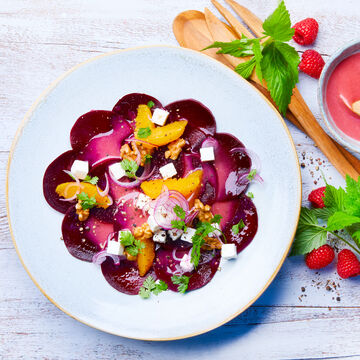 Image du produit pour 'Salade de betteraves et d'orange avec vinaigrette  la pulpe de framboise'