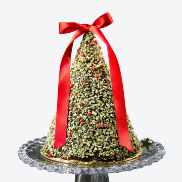 Image du produit pour 'Sapin de Nol 3D en chocolat (70 %) avec enrobage de pistaches - 350 g'
