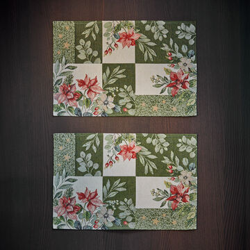 Image du produit pour 'Sets de table Gobelin festifs au motif poinsettia'