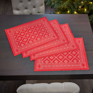 Image du produit pour 'Sets de table : linge de table de No�l su�dois au motif classique d'�toiles'