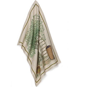Image du produit pour 'Torchons: Linge de table mditerranen en lin au joli motif d'olives'
