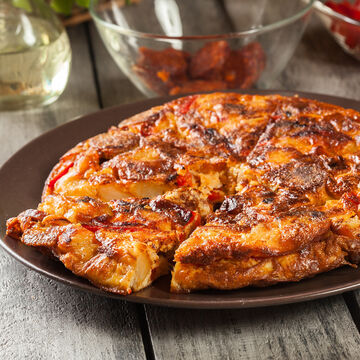 Image du produit pour 'Tortilla de patatas con chorizo - Tortilla de pommes de terre avec chorizo'