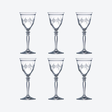 Image du produit pour 'Verres  vin en cristal de Bohme avec motif floral en filigrane par pantographie'