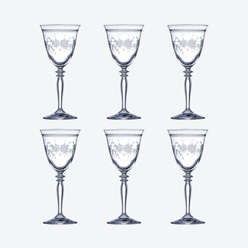 Image du produit pour 'Verres  vin  en cristal de Bohme avec motif floral en filigrane par pantographie'