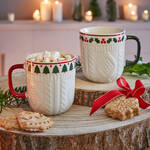 Image du produit pour 'Porcelaine et motifs hivernaux pour dguster chocolat chaud, th, caf, vin chaud'
