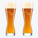 Image du produit pour 'Verres  bire blanche, motif cerf des Alpes - En cristal de 1re qualit'