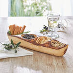 Image du produit pour 'Magnifique et durable : ravier en bois d'olivier pour antipasti, noix, snacks'
