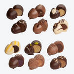 Image du produit pour 'Assortiment d'oeufs de P�ques de fabrication artisanale, chocolats'