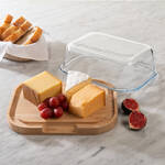 Image du produit pour 'Bote  fromage en verre tremp avec planche de service pour le rfrigrateur'