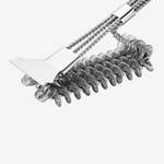 Image du produit pour 'Brosse  grille de barbecue : les spirales en acier robustes et le racloir liminent les rsidus les plus tenaces'