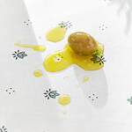 Image du produit pour 'Nappe : linge de table mditerranen enduit au motif d'olives'