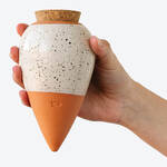 Image du produit pour 'Distributeur d'eau pour plantes en terre cuite - blanc mouchet�, 250 ml'