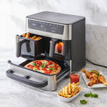 Image du produit pour 'Friteuse � air chaud double Cuisinart avec tiroir-four int�gr� - 13,6 l de capacit� totale'