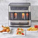 Image du produit pour 'Friteuse � air chaud double Cuisinart avec tiroir-four int�gr� - 13,6 l de capacit� totale'