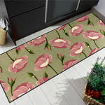 Image du produit pour 'Ce tapis de sol spcial cuisine au design exclusif de roses protge sols et articulations'