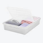 Image du produit pour 'Bo�te de rangement plate � roulettes avec couvercle rabattable, l/p/h env. 59/18,5/79 cm'