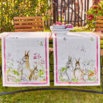 Image du produit pour 'Chemin de table artisanal en lin au d�cor de P�ques'