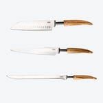 Image du produit pour 'Ensemble de couteaux Laguiole 3 pi�ces - Santoku, � trancher & � jambon'