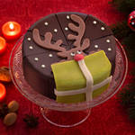 Gâteau de Noël typique des cafés viennois : un plaisir irrésistible au motif de renne