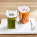 Image du produit pour 'Lot de 2 pots � �pices en verre tremp� - 6 x 6 cm (l/p)'