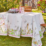 Image du produit pour 'Nappe artisanale en lin au d�cor de P�ques'