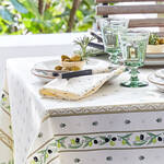 Image du produit pour 'Serviettes : linge de table mditerranen enduit au motif d'olives'
