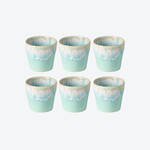 Image du produit pour 'Tasses  expresso : vaisselle en grs artisanale aux nuances bleues mditerranennes'