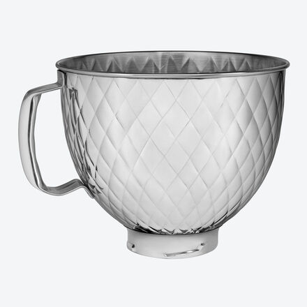 Image du produit pour 'Accessoire pour robot KitchenAid : bol mlangeur en acier inoxydable  l'aspect matelass lgant'