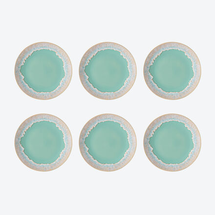 Image du produit pour 'Assiettes creuses : vaisselle en grs artisanale aux nuances bleues mditerranennes'
