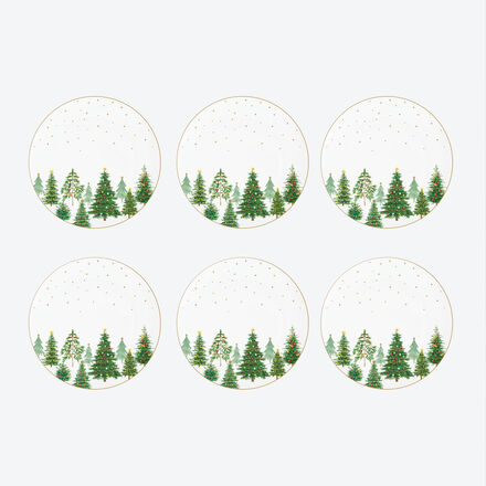 Image du produit pour 'Assiettes plates au motif de sapin : la magie de Nol s'invite  table'