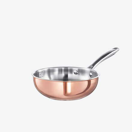 Image du produit pour 'Batterie de cuisine en cuivre  5 couches : sauteuse vase sans couvercle'